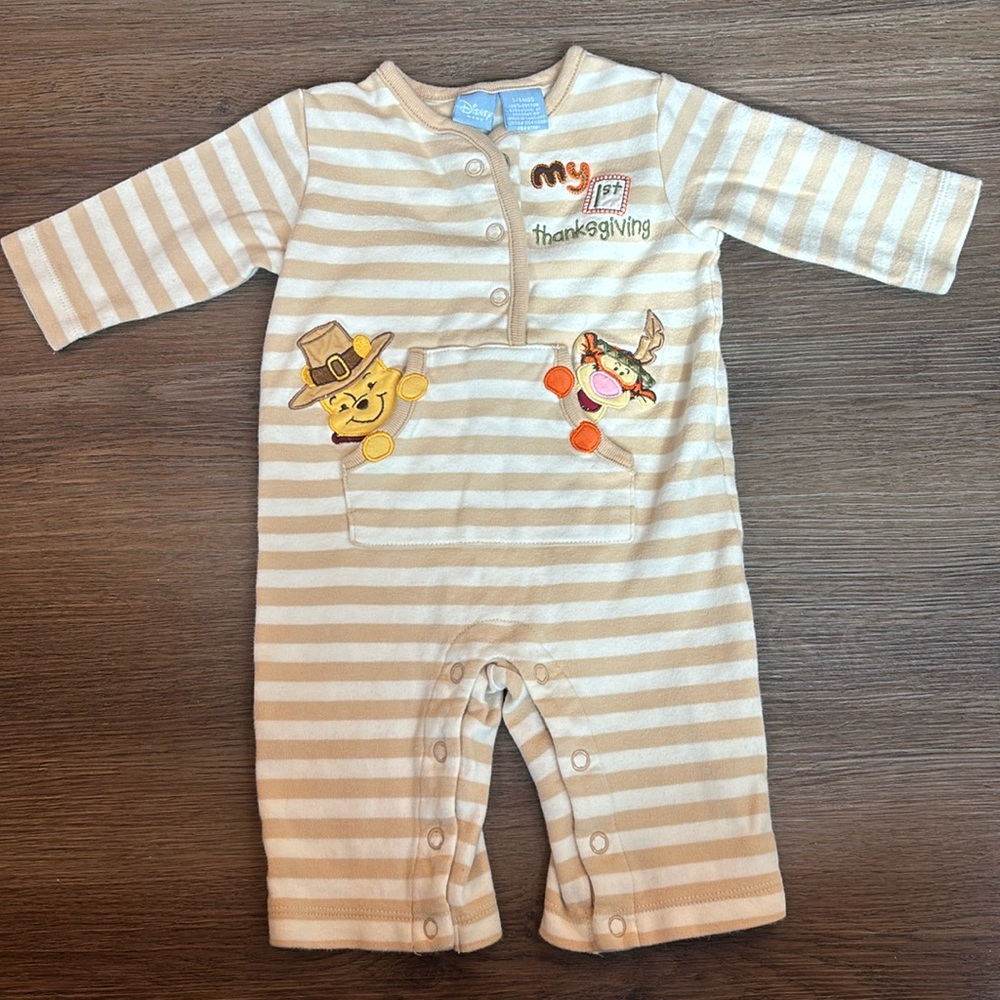 Disney Baby My First Thanksgiving Gender Neutral Outfit with Tigger and Pooh